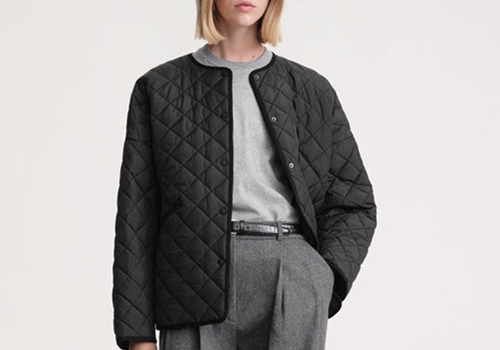 [TOTEME] QUILTED JACKET_BLACK